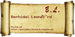 Berhidai Leonárd névjegykártya